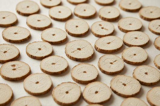 五指毛桃切片 浅色背景